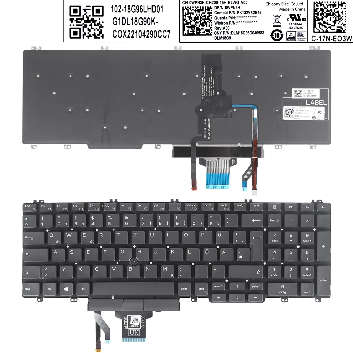 Picture of  DELL LATITUDE 5500 5501 5510 5511 2019 BLACK(Backlit Win8)